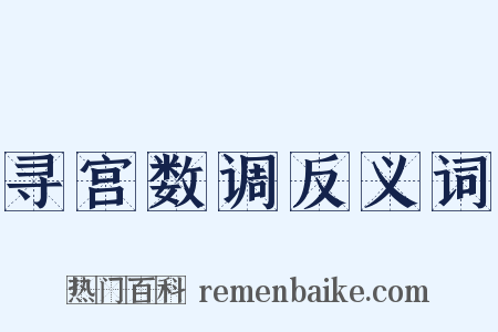 寻宫数调反义词是什么意思的图片